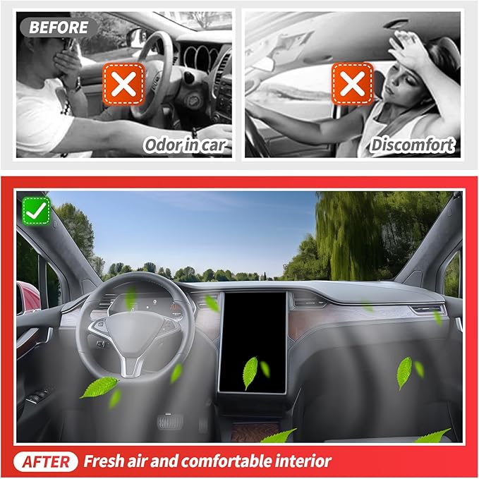 Air Filter Compatible with Tesla Model X 2015 2016 2017 2018 2019 2020 Cabin Air Filter HEPA Air Intake Filter Replacement with Activated Carbon