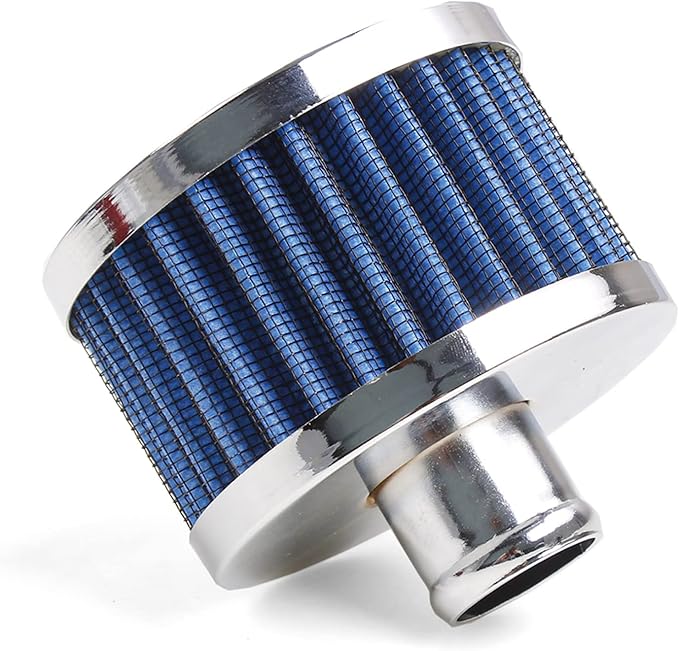 MUGE RACING 23mm Car Air Filter Universal Cold Air Intake Filter High Flow Vent Valve Cover Breather Filter (Blue)