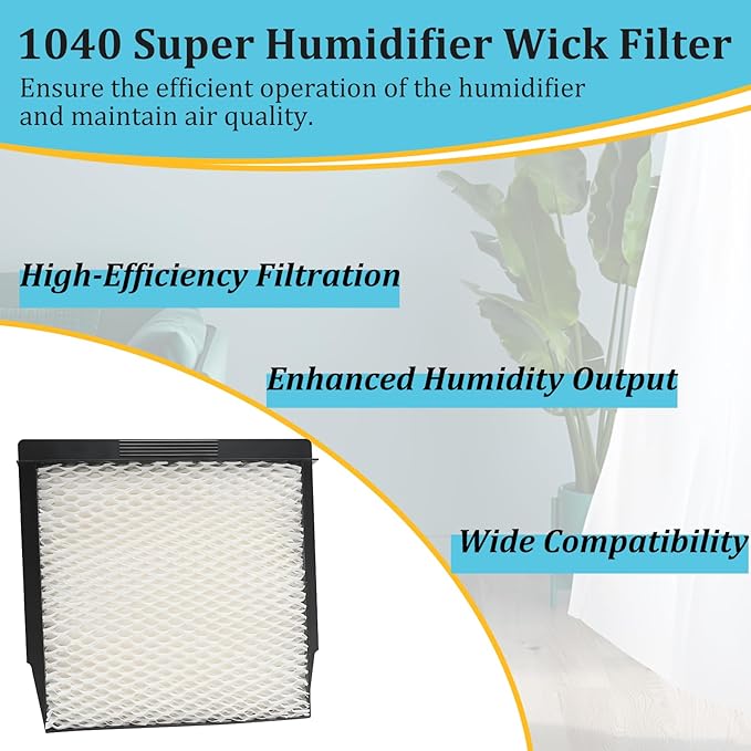 1040 Super Humidifier Wick Filter for Essick Air AIRCARE B40 7D6 100 CM330ABLK CM330AWHT CM330DBLK CM330DWHT E35000 E27000 2PCS