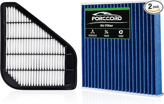 Cabin & Engine Air Filter Fit for Traverse 2017-2009, Acadia 2016-2007, Limited 2017, Enclave 2017-2008, Outlook 2010-2007 Carbon Cabin Filter Replacement CF11663 CA10110 Car Accessories