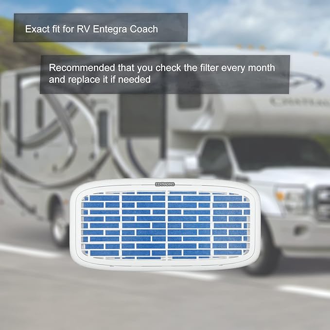 RV Air Conditioner Filter - 12.875" x 5.5" RV AC Replacement Filter for Entegra Coach and Fifth Wheel MERV 8 Air Filter (4 Pack)