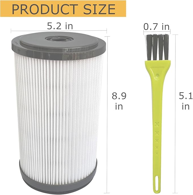 P770 Vacuum Filter Compatible with Ryobi 18-Volt ONE+ 6 Gal Cordless Wet Dry Vacuum Filter 313052002 (2 Packs，Grey)