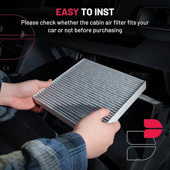 BDFHYK CF12151 Cabin Air Filter w/Activated Carbon Compatible with Hyundai 2015-2019 Sonata 1.6L 2.0L 2.4L l4, Compatible with Kia 2017 2018 2019 Cadenza 3.3L V6