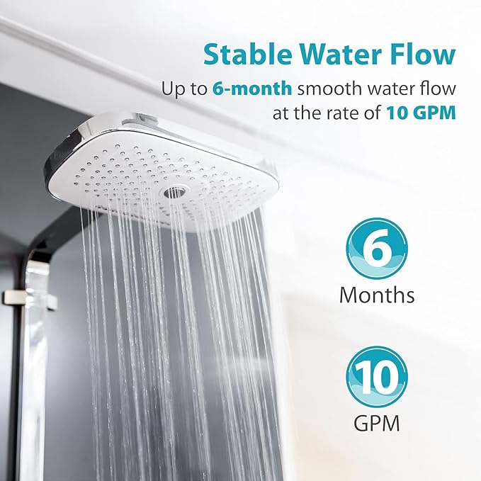AQUA CREST AP431 AP430SS Whole House Scale Inhibitor - Inline Water System, Prevents Scale Build Up On Hot Water Heaters, Pipes and Boilers