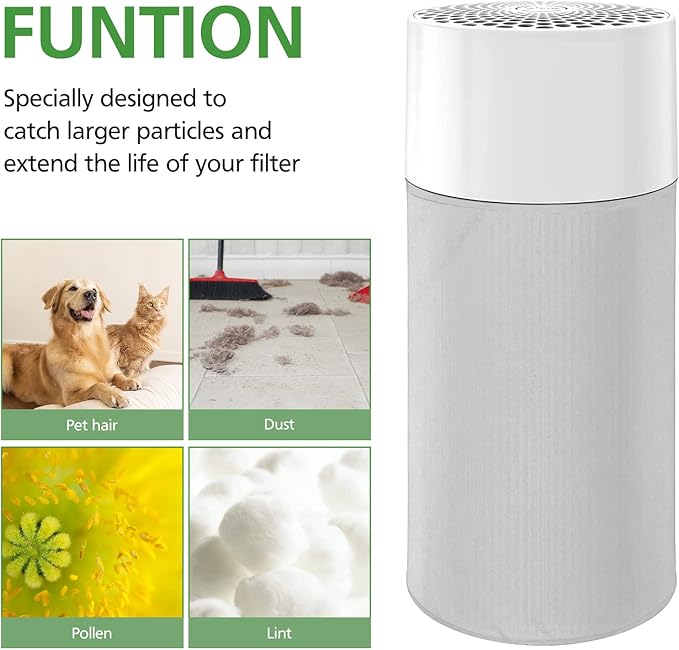 4 Pack 411 Replacement Washable Pre-Filters for Blueair Blue Pure 411, 411+, 411 Auto and Mini Air Purifier, Removes Pollen, Dust, Pet Dander,2 X Lunar Rock+2X Diva Blue