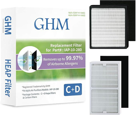 FilledwithLove Replacement idylis IAP-10-280 Hepa Filters,Compatible Idylis (IAP10280) (1AP-10-280) (1AP10280)