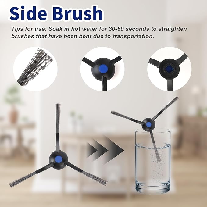 17 Pcs Accessories for ECOVACS DEEBOT X8 PRO OMNI Robot Vacuum Cleaner, Replacement Parts Main Brush, Side Brush, Washable Filter, Mopping Roller, Dust Bag