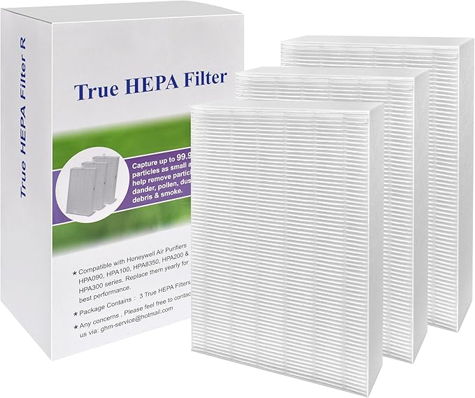R True Hepa Filters Compatible Honeywell HPA300, HPA200, HPA100, HPA090, HRF-R3, HRF-R2 & HRF-R1(3 Packs) by FilledwithLove