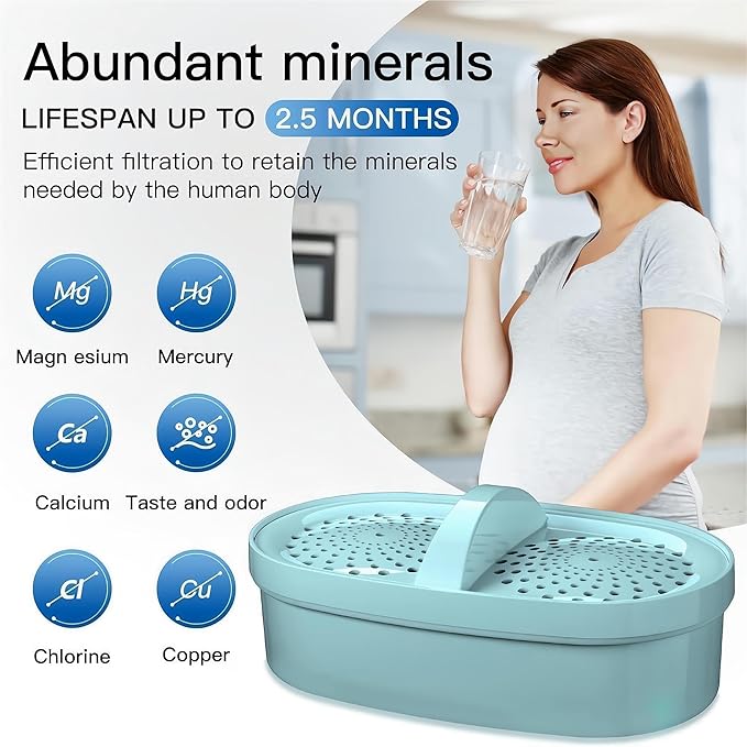 Alkaline Water Filter, Replacement for Waterdrop Pitcher Filtration System, Reduces PFAS, PFOA/PFOS, Chlorine, Clean Water in Seconds, Last Up to 3 Months or 200 Gallons (Pack of 2)