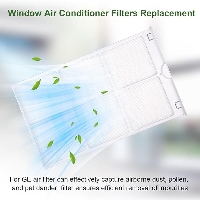 WJ85X21746 for GE Window Air Conditioner Filter Replacement Replaces AP6280063,4588851, A0010209471,for GE Window Ac Filter Fit for GE AHQ06LYQ1,AHR05LWQ2,AHQ06LYW1 More, for Ge Air Conditioner Parts