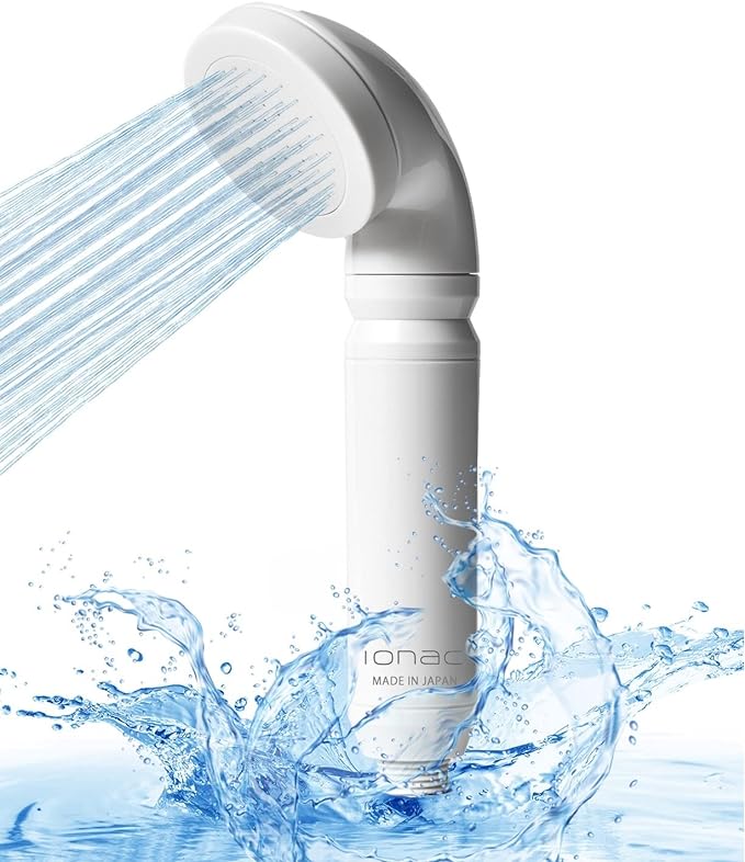 【Made in Japan and innovative technology】 IONAC shower head with filter, water softener shower, spa at home, suitable for atopy, water-saving shower head (Basic)