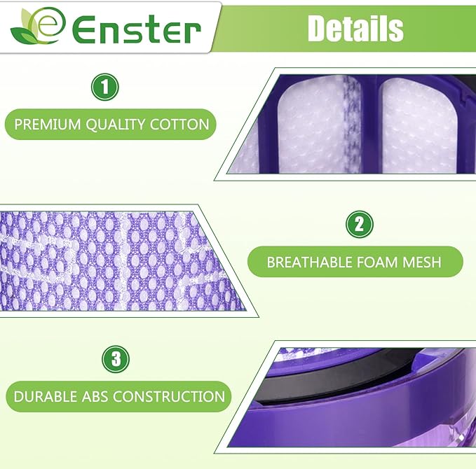 SV18 Filter Replacement Compatible with Dyson Digital Slim Origin Fluffy Extra Cordless Vacuum Part No. 970612-01 for Dyson Digital Slim Filter SV18 (3 Pack)