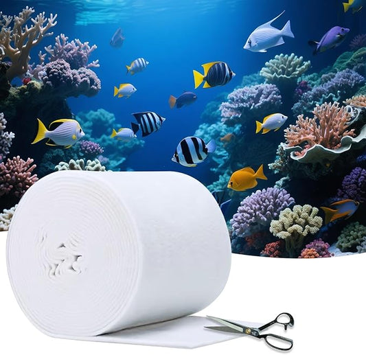 Aquarium Polishing Filter Pad-Ultra Fine 200 Micron Filter Floss for Crystal Clear Water,Cut-to-Size Filter Media for Fish Tank,Safe for Fish/Reef/Turtles (24" x 36", 1 Pack)