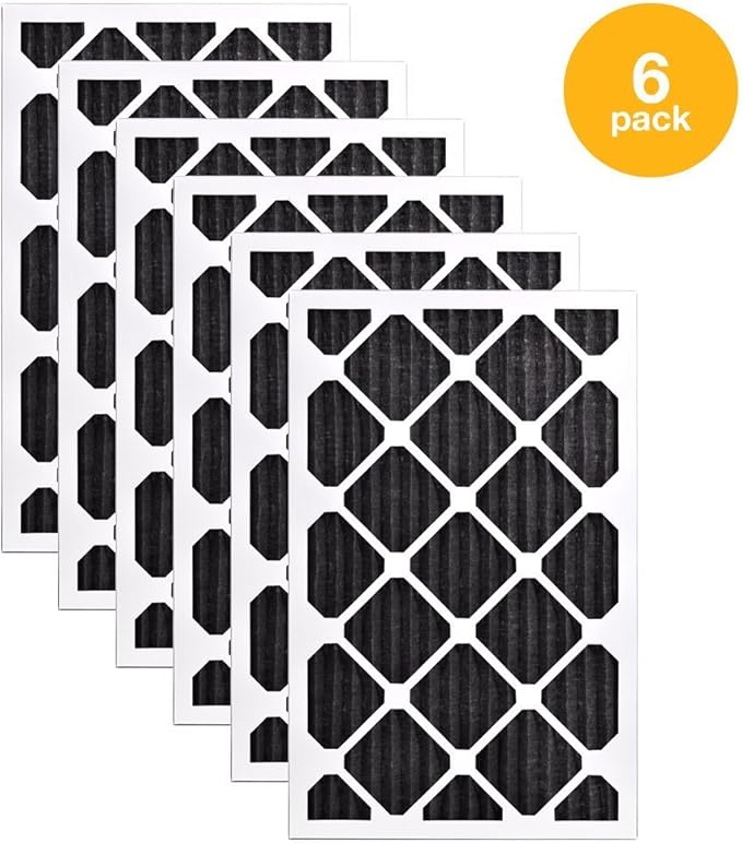 AIRX FILTERS WICKED CLEAN AIR. ODOR 14x24x1 MERV 8 Carbon Pleated Air Filter - Made in the USA - Box of 6