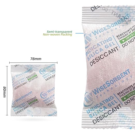 20 Gram [500 Packs] Desiccant Packs, Indicating Silica Gel Packets, Rechargeable Moisture Packs for Storage, Moisture Absorbers for Humidify Control