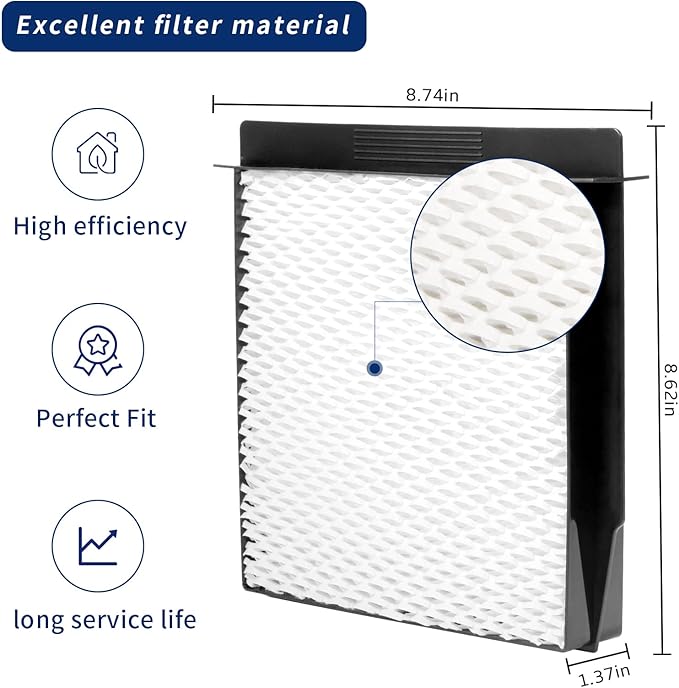 1040 Essick Humidifier Wick Filter for AIRCARE Air Humidifier B23 DP3 B40 B40-C 3D6-100 5D6-700 7D6-100 B23-710 B23-810 D46-720 CM330 500 700 3000 Series Fit MoistAir Models: MA-0300 MA-0500-4 Pack