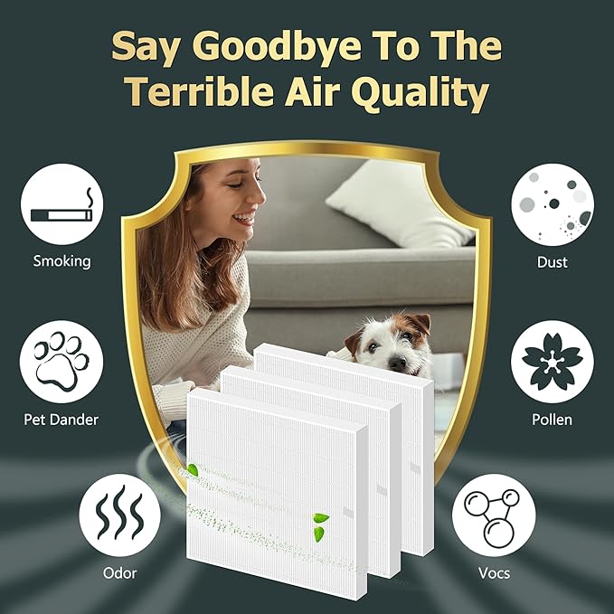 Improvedhand AP-1512HH Replacement Filter for Coway Airmega AP1512HH AP-1512HH-FP AP-1518R AP-1519P, 2 Pack H13 True High Efficiency Filter, Replace Part # 3304899