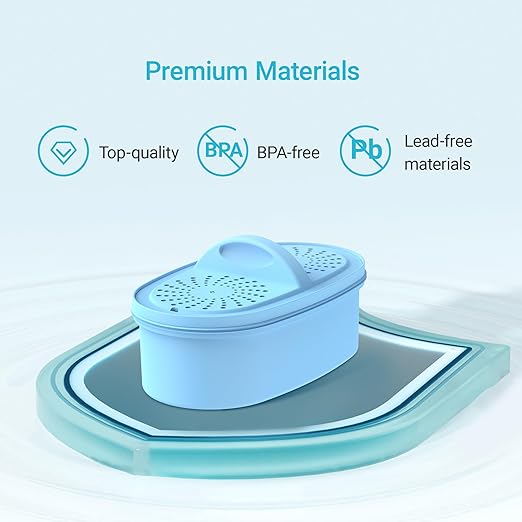 Alkaline Filters Replacement for All Waterdrop Pitcher Filtration System, Fits Waterdrop WD-PF-AL, Reduces PFOA/PFOS, Chlorine, Last Up to 100 Gallons,1 Pack, AQUA CREST