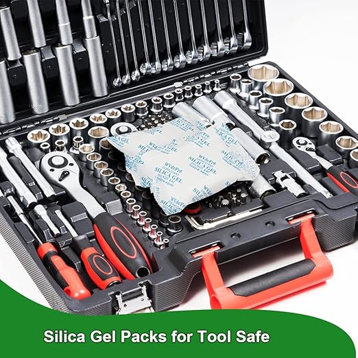 20 Gram(50Packs) Food Grade Moisture Absorber Silica Gel Desiccant Packets for Storage,Desiccant Beads Silica Gel Packs for Moisture Control