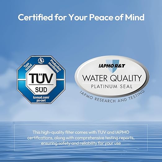 Water Pitcher Filter Replacement for Brita® Water Filter, Pitchers and Dispensers, Compatible with Brita Classic, Mavea 107007, 766229, 001529, 10171019, and 107007 (6 Pack)