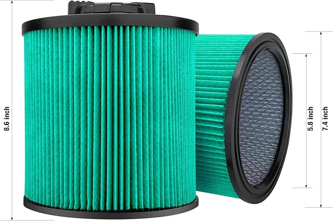 DEWALT Shop Vac Filters, DXVC6914 HEPA Cartridge Filter, Vacuum Filter Replacement Filter for Dewalt 6-16 Gallon Wet and Dry Vacuum