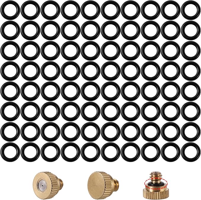 100Pc Brass Misting Nozzles O Ring Outdoor Cooling System 100pc Misting Nozzle O Ring for Outdoor Cooling System