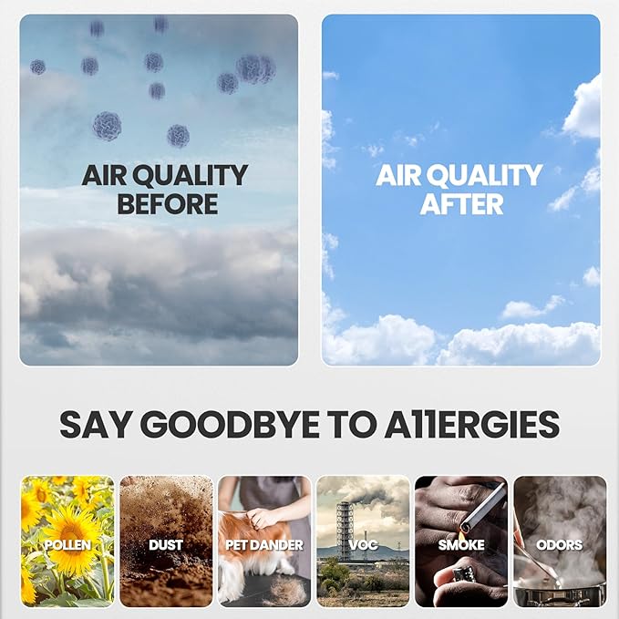 C545 Replacement Filter H13 Grade True HEPA Compatible with Winix C545 Air Purifier, for Winix Filter S, Part 1712-0096-00 and 2522-0058-00, Pack of 2 HEPA & 8 Activated Carbon PreFilter