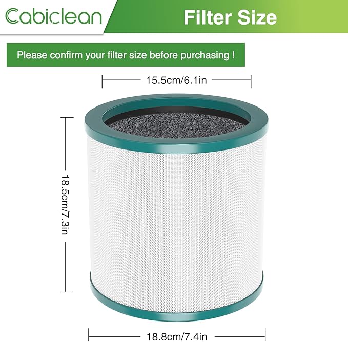 TP01 HEPA Filter Replacement Compatible with Dyson Tower Purifier Pure Cool Link TP01, TP02, TP03, AM11, BP01 Models, Replace Part 968126-03 (1 Pack)