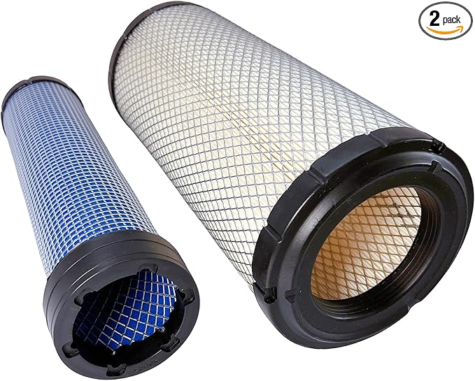 P827653 P829332 Air Filter Kit fit for Donaldsonn Bobcat 6666375 6666376, for Kubota 59800-26110 3A111-19130, for John Deere AP33330 AP33331, for Toro 108-3814 108-3816 (P827653 P829332)