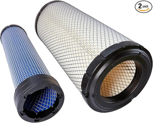 P827653 P829332 Air Filter Kit fit for Donaldsonn Bobcat 6666375 6666376, for Kubota 59800-26110 3A111-19130, for John Deere AP33330 AP33331, for Toro 108-3814 108-3816 (P827653 P829332)