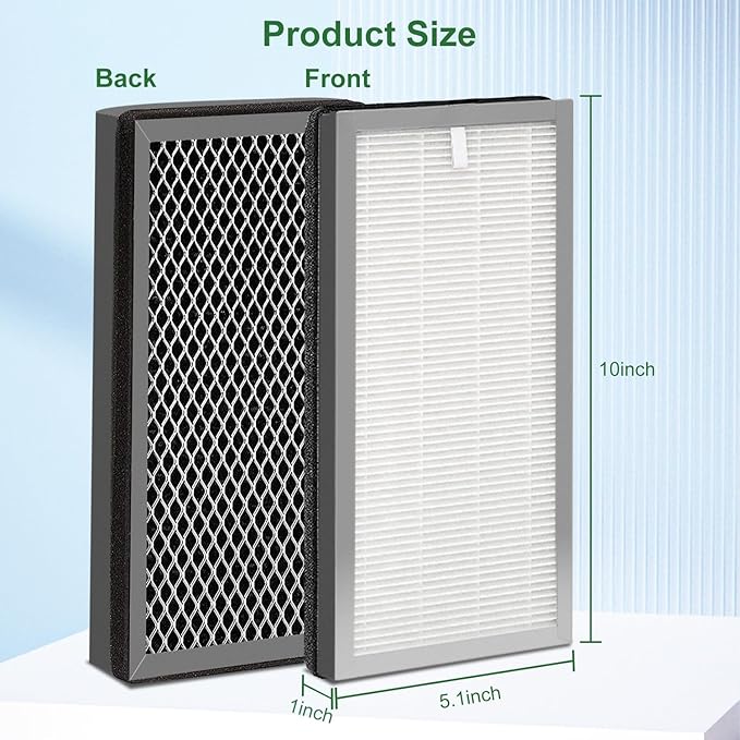 6 Pack 15 Replacement Filter for MA Air Puri-Fier Models 15, 3-in-1 Filter Contains Pre-Filter and Activated Carbon Filter, (6 Pack)