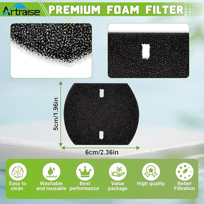 4 Pack 2390A Filter Replacement for Bissell Pet Hair Eraser Filter Hand Model 2390 2389 23903 2284W 2579 Handheld Vacuum, Compare to Parts # 1614212 1614203 1614204, 4 Mesh Filters 8 Foam Filters