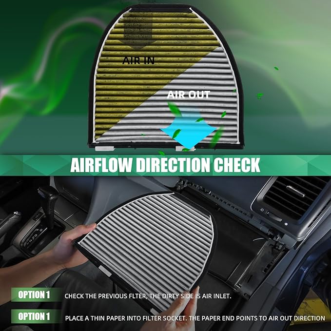CUK29005 (CF10934) Cabin Air Filter, Replacement for AMG GT, C230, C250, C300, C350, E250, E350, E400, E550, Premium Cabin Filter with Activated Carbon, Filter Up Dust Pollen
