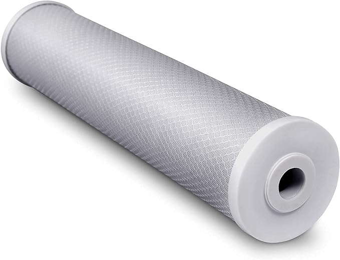 High Capacity Coconut Shell Carbon Block Water Filter 5 Micron Cartridge 4.5" x 20" for Universal Whole House System WELL-MATCHED with CB-45-2005, FC25B, FLTWH2045C02 and PRL-RCL (4 Pack)