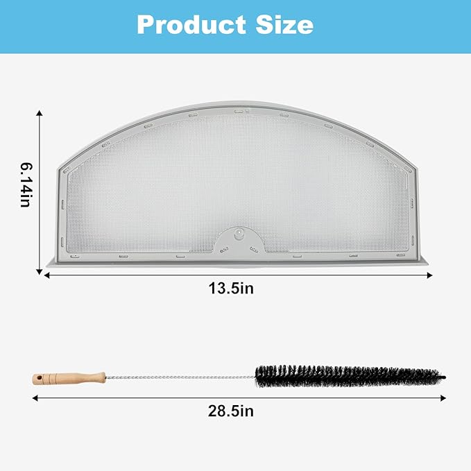 2 Pack WE03X23881 Dryer Lint Filter Replacements Compatible with GTD45EASJ2WS GTD45EASJ0WS HTX21PASK0WW Dryer Lint Screen Trap, Replaces PS11763056 AP6031713