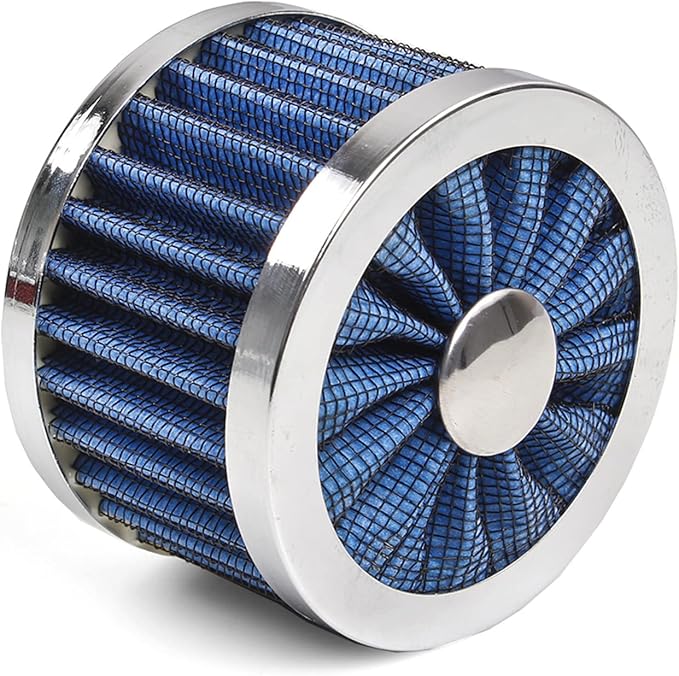 MUGE RACING 23mm Car Air Filter Universal Cold Air Intake Filter High Flow Vent Valve Cover Breather Filter (Blue)