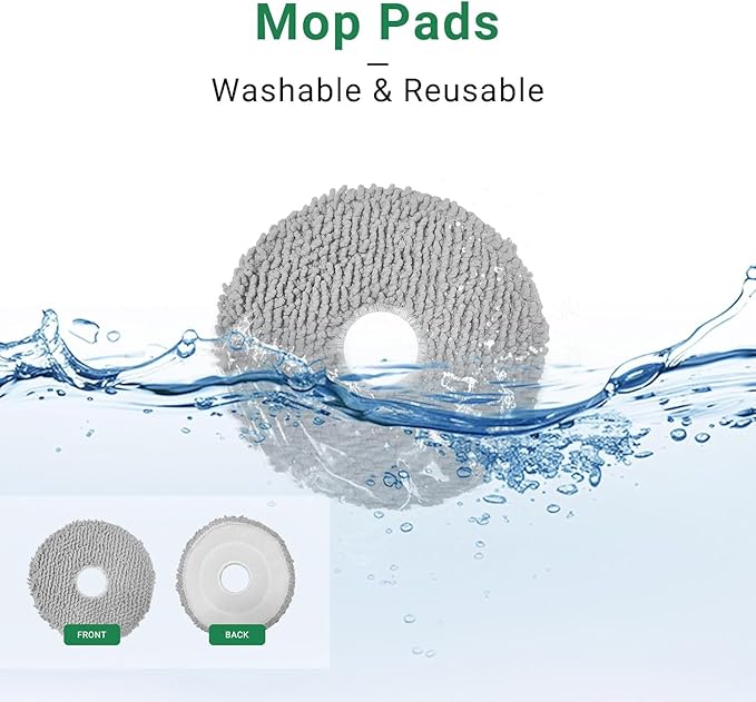 Replacement Parts Compatible with iRobot Roomba Plus 405 Combo/ 505 Combo Robot Vacuum, 1 Rubber Brush 6 Mop Cloth 4 Dust Bag 3 Filter 6 Side Brushes