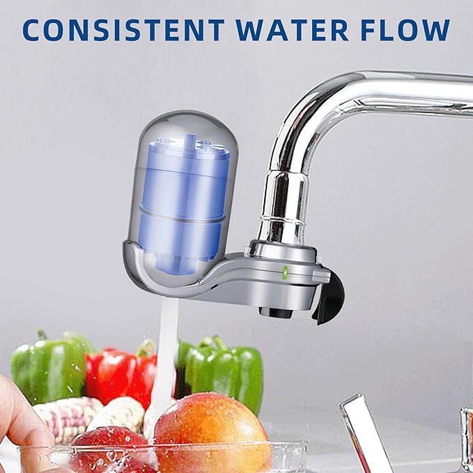 Faucet Water Filter Replacement For PUR, PUR PLUS Faucet Filtration Systems, Fit Sink RF-9999, FM-3700, FM-2500V, PFM400H, RF-3375, Faucet Mount Water Filters 6 Pack