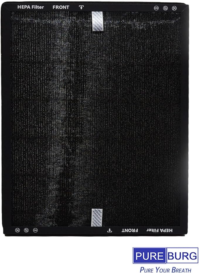 PUREBURG Replacement Filter Compatible with ECOSELF HAP602 HAP602WF Air Purifiers,4-Pack H13 HEPA Activated Carbon 3-Stage Filtration Air Clean Dust VOCs