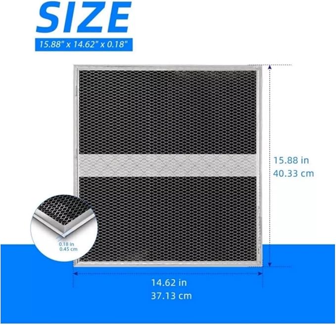 2 Pack S97020467 (HPF36) Range Hood Non-Duct Filter Kit, HPF36 Type Xd Charcoal Filter Kit for Broan Non-Ducted Range Hood, Fit For AHDA136BL, AHDA136SS, BCDF136SS, 14.62*15.88*0.18