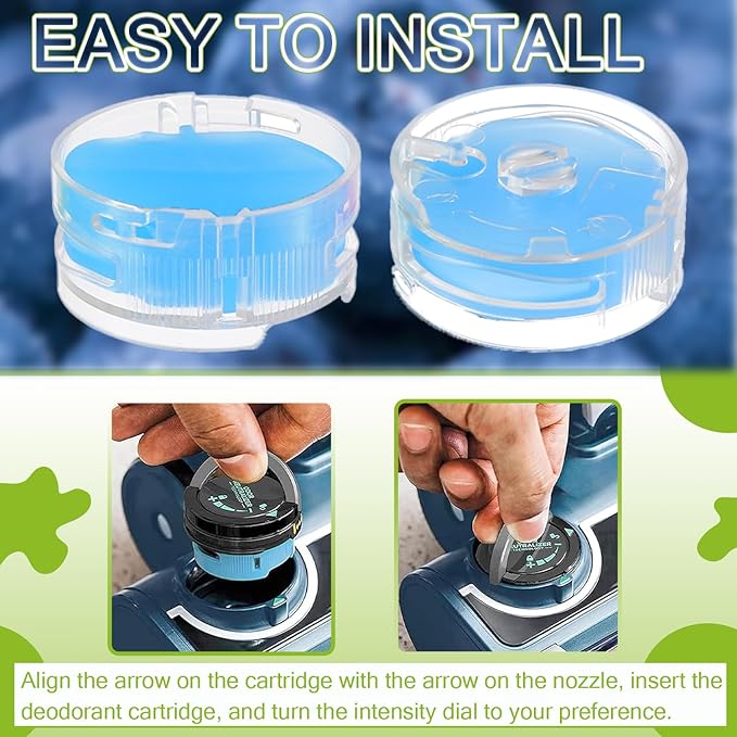 Odor Neutralizer Cartridge Replacement for Shark AZ3000 AZ3002 HZ3000 HZ3002 HZ702 IZ862H IZ562H ZD550 ZU102 LA702 Odor Elimination Replacement 1541FC3000(Pack of 4pcs,Bluebell)