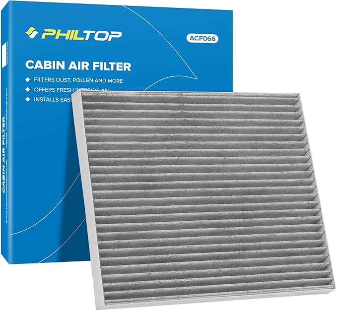 PHILTOP Cabin Air Filter, Replacement for CF12283, Pacifica (2017-2021), Voyager (2020-2021), Grand Caravan (2021), Premium Cabin Filter with Activated Carbon Filter Up Dust Pollen Odor