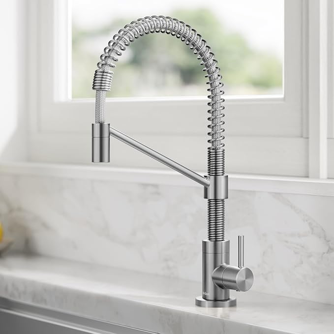 KRAUS Bolden Single Handle Drinking Water Filter Faucet for Reverse Osmosis or Water Filtration System in Spot-Free Stainless Steel, FF-104SFS