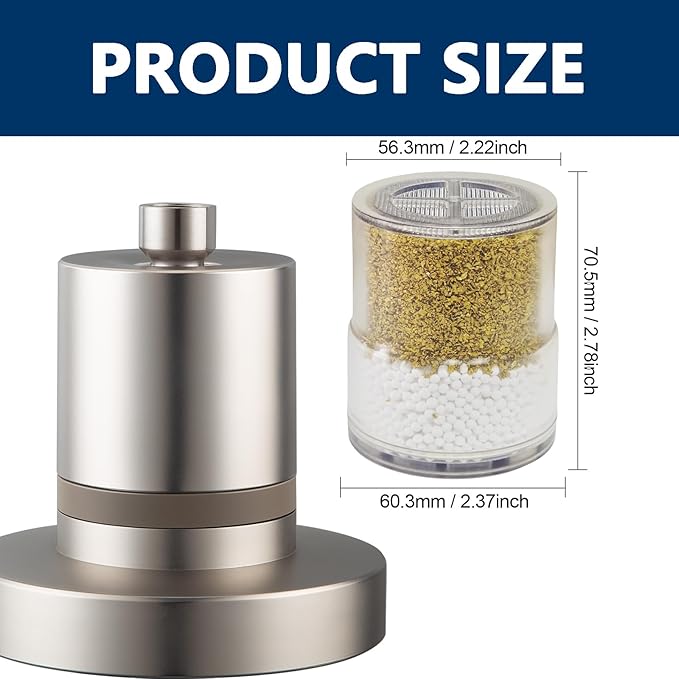 Shower Filter for JOLIE Shower Head Filter Replacement Cartridge - KDF - Clear - 2 Pack