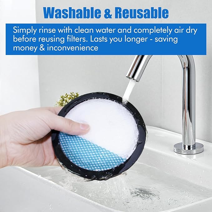 3 Pcs Washable Filter for Ryobi 18V 1 + Cordless Stick Vacuum PCL720, PBLSV716, PBLSV717 Replacement Parts, Compare to Part A32SV720N