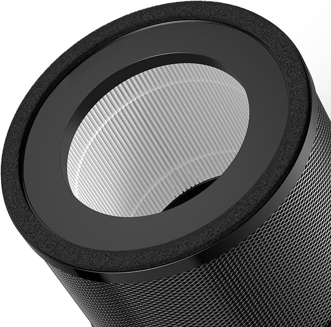 2 Pack HEPA Replacement Filter, Compatible with TaoTronics TT-AP001 and VAVA VA-EE014, 3-in-1 HEPA and Activated Carbon Filter