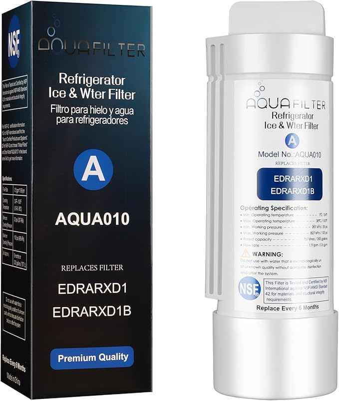 EDRARXD1 Water Filter Replacement, Compatible with EDRARXD1, Filter A, EDRARXD1B 1 PACK