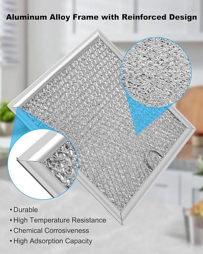 2 Pcs Microwave Grease Filter for Samsung ME19R7041FS, ME19R7041FS/AA, ME19R7041FT, ME19R7041FT/AA, ME19R7041FB, ME19R7041FB/AA