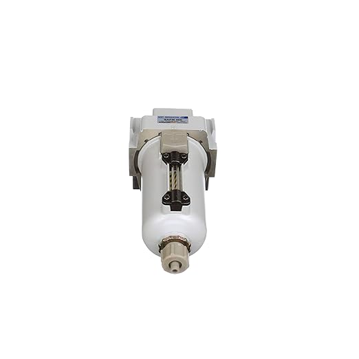 PneumaticPlus SAFM400-N04B-MEP Compressed Air Coalescing Filter, 0.1 Micron, 1/2" NPT - Metal Bowl, Manual Drain, Bracket