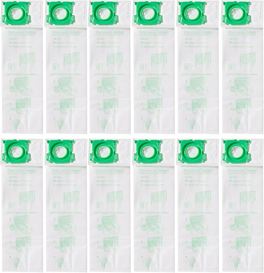 CF Clean Fairy 12Pack Micro Synthetic Cloth Bags Compatible With Sebo C G & X series & Windsor Sensor S12 S15 XP12 XP15 XP18 SR12 SR15 SR18 Versamatic Plus Replacement for 5093AM Vacuum Filter Bags